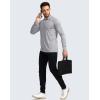 imageMens Polo Shirt Long Sleeve Golf Shirts Lightweight UPF 50 Sun Protection Cool Shirts for Men Work Fishing OutdoorLight Grey