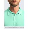 imageMens Polo Shirt Long Sleeve Golf Shirts Lightweight UPF 50 Sun Protection Cool Shirts for Men Work Fishing OutdoorMint Green