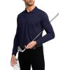 imageMens Polo Shirt Long Sleeve Golf Shirts Lightweight UPF 50 Sun Protection Cool Shirts for Men Work Fishing OutdoorNavy