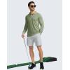 imageMens Polo Shirt Long Sleeve Golf Shirts Lightweight UPF 50 Sun Protection Cool Shirts for Men Work Fishing OutdoorOlive