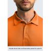 imageMens Polo Shirt Long Sleeve Golf Shirts Lightweight UPF 50 Sun Protection Cool Shirts for Men Work Fishing OutdoorOrange