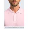 imageMens Polo Shirt Long Sleeve Golf Shirts Lightweight UPF 50 Sun Protection Cool Shirts for Men Work Fishing OutdoorPink
