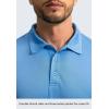 imageMens Polo Shirt Long Sleeve Golf Shirts Lightweight UPF 50 Sun Protection Cool Shirts for Men Work Fishing OutdoorSky Blue