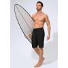 imageMens Swim Trunks Quick Dry Board Shorts with Zipper Pockets Beach Shorts Bathing Suits for Men  No Mesh LinerBlack