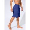 imageMens Swim Trunks Quick Dry Board Shorts with Zipper Pockets Beach Shorts Bathing Suits for Men  No Mesh LinerBlue