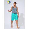 imageMens Swim Trunks Quick Dry Board Shorts with Zipper Pockets Beach Shorts Bathing Suits for Men  No Mesh LinerCyan