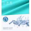 imageMens Swim Trunks Quick Dry Board Shorts with Zipper Pockets Beach Shorts Bathing Suits for Men  No Mesh LinerCyan