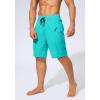 imageMens Swim Trunks Quick Dry Board Shorts with Zipper Pockets Beach Shorts Bathing Suits for Men  No Mesh LinerCyan