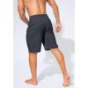 imageMens Swim Trunks Quick Dry Board Shorts with Zipper Pockets Beach Shorts Bathing Suits for Men  No Mesh LinerDark Grey