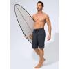 imageMens Swim Trunks Quick Dry Board Shorts with Zipper Pockets Beach Shorts Bathing Suits for Men  No Mesh LinerDark Grey