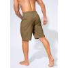 imageMens Swim Trunks Quick Dry Board Shorts with Zipper Pockets Beach Shorts Bathing Suits for Men  No Mesh LinerDark Khaki