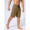 imageMens Swim Trunks Quick Dry Board Shorts with Zipper Pockets Beach Shorts Bathing Suits for Men  No Mesh LinerDark Khaki