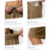 imageMens Swim Trunks Quick Dry Board Shorts with Zipper Pockets Beach Shorts Bathing Suits for Men  No Mesh LinerDark Khaki
