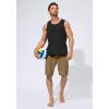 imageMens Swim Trunks Quick Dry Board Shorts with Zipper Pockets Beach Shorts Bathing Suits for Men  No Mesh LinerDark Khaki