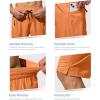 imageMens Swim Trunks Quick Dry Board Shorts with Zipper Pockets Beach Shorts Bathing Suits for Men  No Mesh LinerDusty Orange