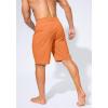 imageMens Swim Trunks Quick Dry Board Shorts with Zipper Pockets Beach Shorts Bathing Suits for Men  No Mesh LinerDusty Orange