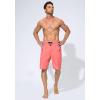 imageMens Swim Trunks Quick Dry Board Shorts with Zipper Pockets Beach Shorts Bathing Suits for Men  No Mesh LinerHyper Pink