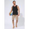 imageMens Swim Trunks Quick Dry Board Shorts with Zipper Pockets Beach Shorts Bathing Suits for Men  No Mesh LinerKhaki