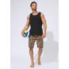imageMens Swim Trunks Quick Dry Board Shorts with Zipper Pockets Beach Shorts Bathing Suits for Men  No Mesh LinerLeopard