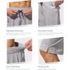 imageMens Swim Trunks Quick Dry Board Shorts with Zipper Pockets Beach Shorts Bathing Suits for Men  No Mesh LinerLight Grey