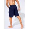 imageMens Swim Trunks Quick Dry Board Shorts with Zipper Pockets Beach Shorts Bathing Suits for Men  No Mesh LinerNavy
