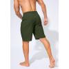 imageMens Swim Trunks Quick Dry Board Shorts with Zipper Pockets Beach Shorts Bathing Suits for Men  No Mesh LinerOlive