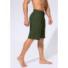 imageMens Swim Trunks Quick Dry Board Shorts with Zipper Pockets Beach Shorts Bathing Suits for Men  No Mesh LinerOlive