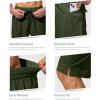 imageMens Swim Trunks Quick Dry Board Shorts with Zipper Pockets Beach Shorts Bathing Suits for Men  No Mesh LinerOlive