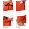 imageMens Swim Trunks Quick Dry Board Shorts with Zipper Pockets Beach Shorts Bathing Suits for Men  No Mesh LinerOrange