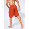 imageMens Swim Trunks Quick Dry Board Shorts with Zipper Pockets Beach Shorts Bathing Suits for Men  No Mesh LinerOrange