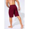 imageMens Swim Trunks Quick Dry Board Shorts with Zipper Pockets Beach Shorts Bathing Suits for Men  No Mesh LinerRed