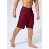 imageMens Swim Trunks Quick Dry Board Shorts with Zipper Pockets Beach Shorts Bathing Suits for Men  No Mesh LinerRed