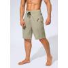 imageMens Swim Trunks Quick Dry Board Shorts with Zipper Pockets Beach Shorts Bathing Suits for Men  No Mesh LinerSage Green