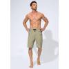imageMens Swim Trunks Quick Dry Board Shorts with Zipper Pockets Beach Shorts Bathing Suits for Men  No Mesh LinerSage Green