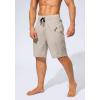 imageMens Swim Trunks Quick Dry Board Shorts with Zipper Pockets Beach Shorts Bathing Suits for Men  No Mesh LinerSilver