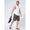 imageMens Swim Trunks Quick Dry Board Shorts with Zipper Pockets Beach Shorts Bathing Suits for Men  No Mesh LinerSlate Green