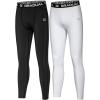 imageG Gradual Boys Compression Pants Youth Thermal Base Layer Fleece Tights Sports Basketball Leggings for Boys2 Pack BlackWhite