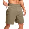 imageG Gradual Mens Casual Shorts 7quot 9quot Lightweight 4 Pockets Stretch QuickDry Summer Shorts for Golf Work Hiking TripsMedium Khaki