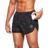 imageG Gradual Mens Running Shorts 3 Inch Quick Dry Gym Athletic Jogging Shorts with Zipper PocketsBlack Camo