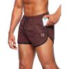 imageG Gradual Mens Running Shorts 3 Inch Quick Dry Gym Athletic Jogging Shorts with Zipper PocketsDark Red