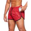 imageG Gradual Mens Running Shorts 3 Inch Quick Dry Gym Athletic Jogging Shorts with Zipper PocketsRed