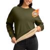 imageG Gradual Sherpa Sweatshirt for Women Fleece Sweatshirts Crewneck Pullover Warm Sweaters for WinterArmy Green
