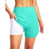 imageG Gradual Womens 5quot High Waisted Swim Board Shorts Quick Dry UPF 50 Swimming Beach Shorts for Women with Liner PocketsCyan