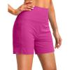 imageG Gradual Womens 5quot High Waisted Swim Board Shorts with Phone Pockets UPF 50 Quick Dry Beach Shorts for Women with LinerPlum