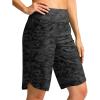 imageG Gradual Womens High Waisted Swim Board Shorts 11quot Knee Length Beach Swimming Long Shorts for Women with Pockets LinerGrey Camo