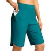 imageG Gradual Womens High Waisted Swim Board Shorts 11quot Knee Length Beach Swimming Long Shorts for Women with Pockets LinerLake Blue