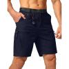 imageMens Hiking Cargo Shorts Stretch Quick Dry Outdoor Tactical Shorts for Men with Multi Pocket for Fishing CasualNavy