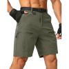 imageMens Hiking Cargo Shorts Stretch Quick Dry Outdoor Tactical Shorts for Men with Multi Pocket for Fishing CasualSlate Green