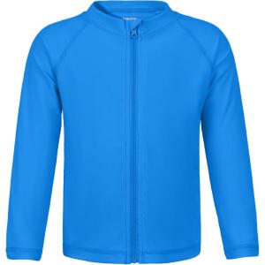 imageBoys Toddler Rash Guard Long Sleeve UPF 50 Sun Protection Lightweight Swim Shirt for Baby KidsBrilliant Blue