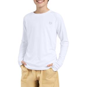 imageG Gradual Boys Rash Guard UPF 50 Sun Protection Shirt Quick Dry Long Sleeve Swim Shirts Lightweight SPF Youth Fishing Shirt02white